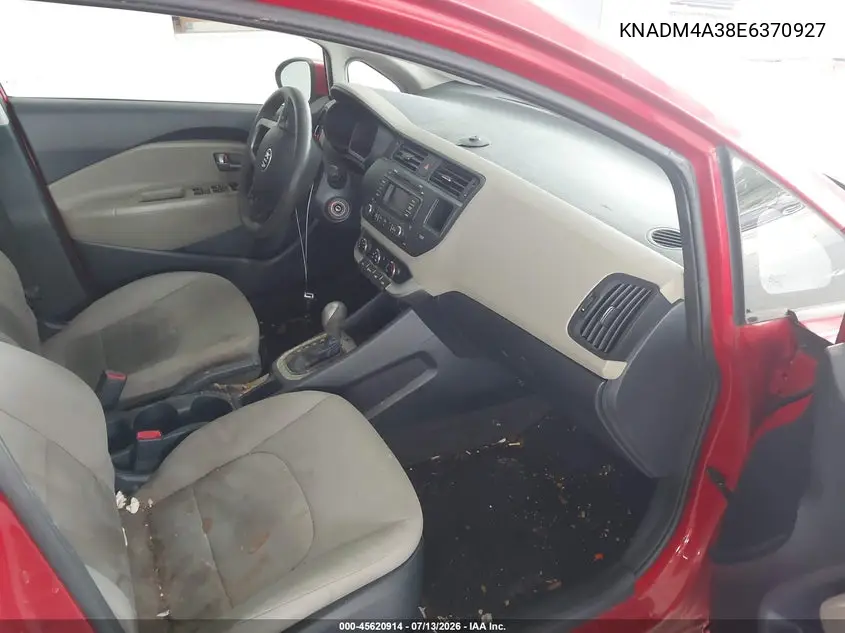2014 Kia Rio Lx VIN: KNADM4A38E6370927 Lot: 45620914