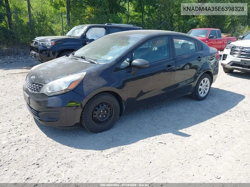 2014 Kia Rio Lx VIN: KNADM4A35E6398328 Lot: 45657003
