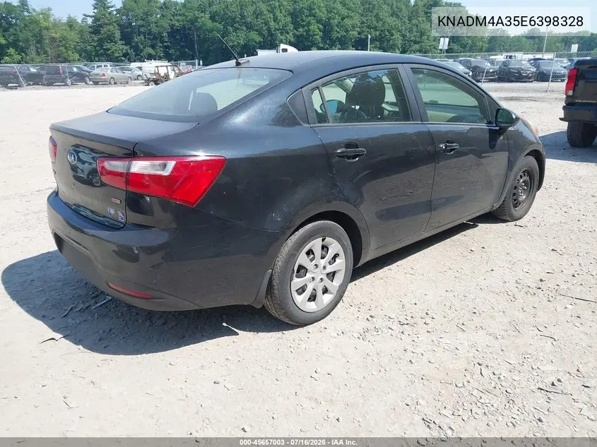 2014 Kia Rio Lx VIN: KNADM4A35E6398328 Lot: 45657003