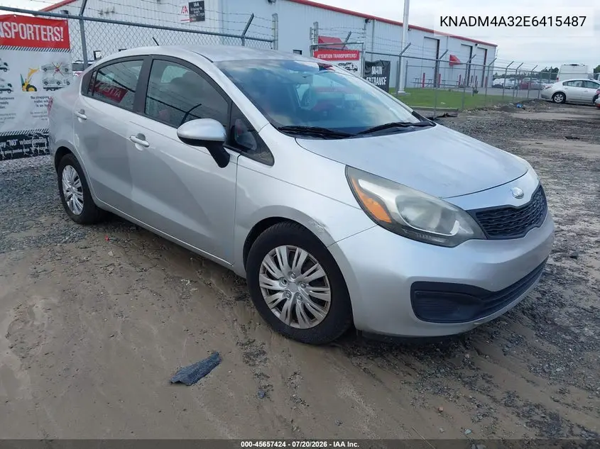 2014 Kia Rio Lx VIN: KNADM4A32E6415487 Lot: 45657424