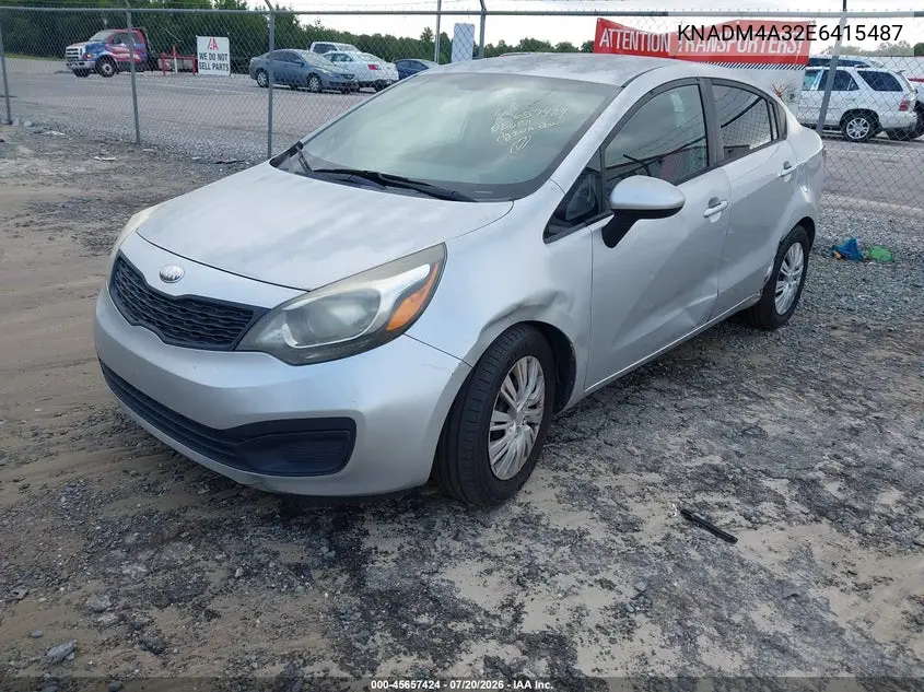 2014 Kia Rio Lx VIN: KNADM4A32E6415487 Lot: 45657424