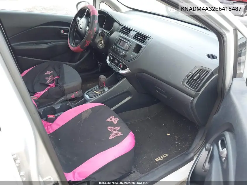 2014 Kia Rio Lx VIN: KNADM4A32E6415487 Lot: 45657424