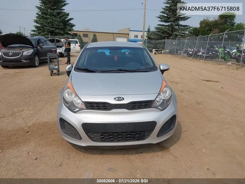 2015 Kia Rio Lx VIN: KNADM5A37F6715808 Lot: 30082606