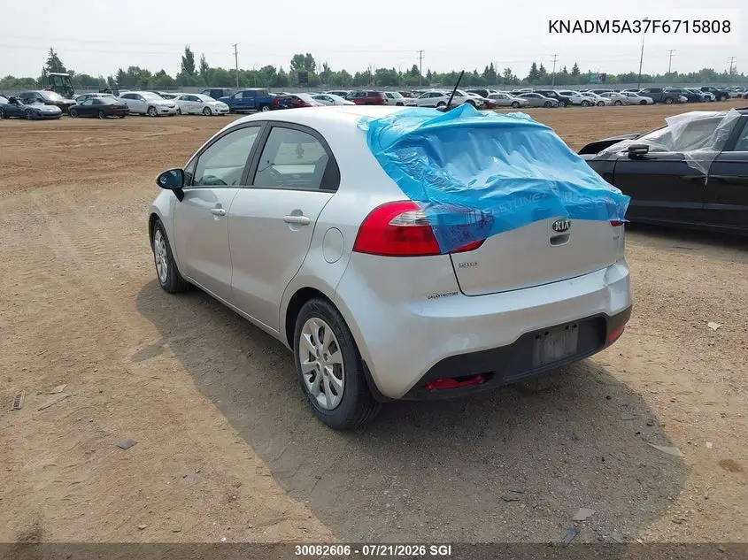2015 Kia Rio Lx VIN: KNADM5A37F6715808 Lot: 30082606