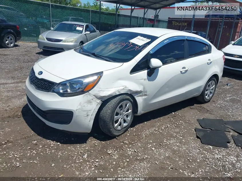 2015 Kia Rio Lx VIN: KNADM4A3XF6454250 Lot: 45435817