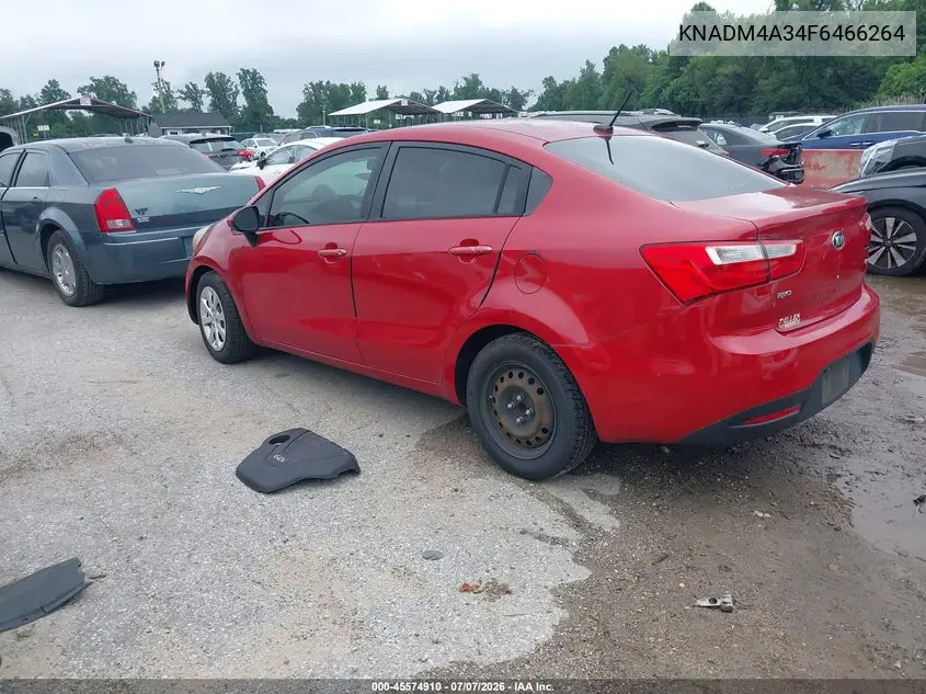 2015 Kia Rio Lx VIN: KNADM4A34F6466264 Lot: 45574910