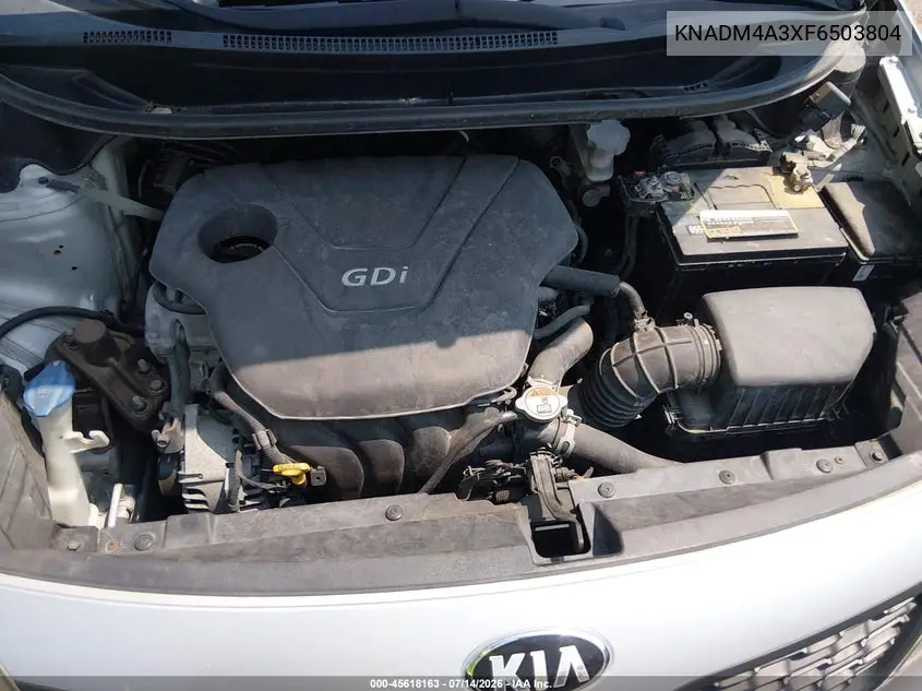 2015 Kia Rio Lx VIN: KNADM4A3XF6503804 Lot: 45618163