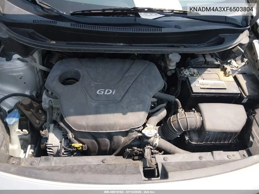 2015 Kia Rio Lx VIN: KNADM4A3XF6503804 Lot: 45618163