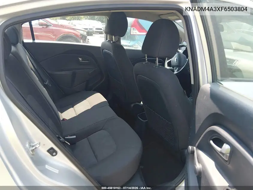 2015 Kia Rio Lx VIN: KNADM4A3XF6503804 Lot: 45618163