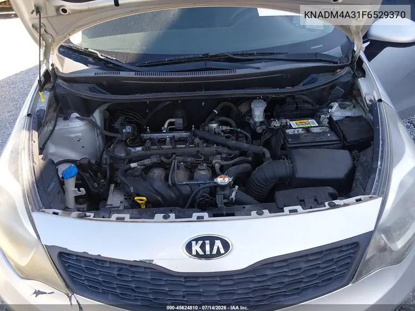 2015 Kia Rio Lx VIN: KNADM4A31F6529370 Lot: 45624810