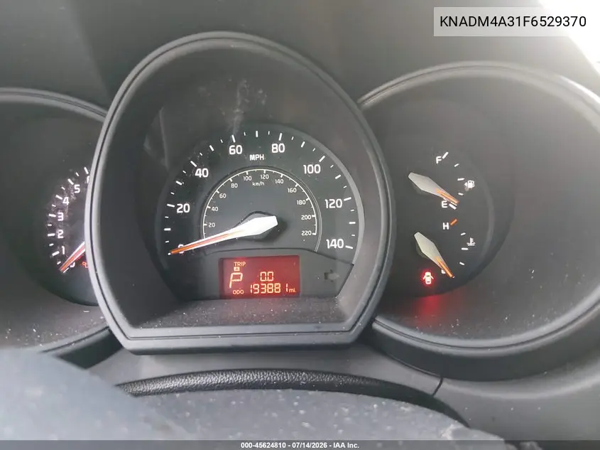 2015 Kia Rio Lx VIN: KNADM4A31F6529370 Lot: 45624810