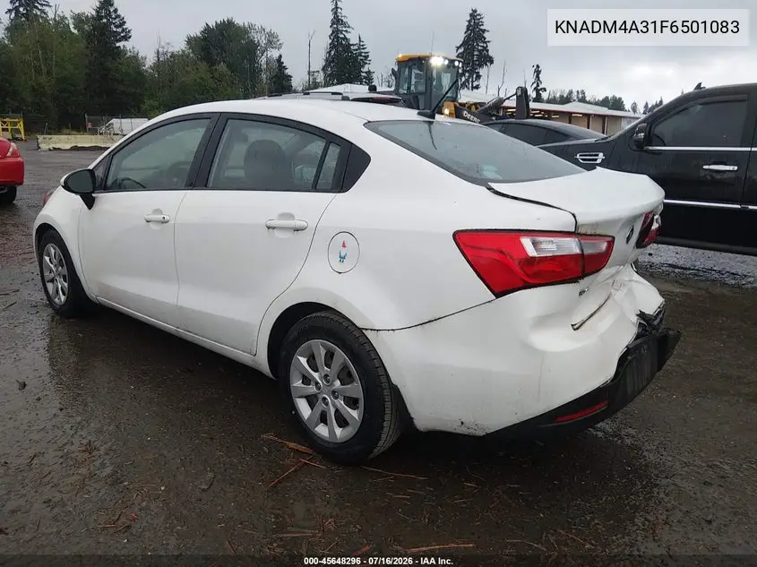 2015 Kia Rio Lx VIN: KNADM4A31F6501083 Lot: 45648296