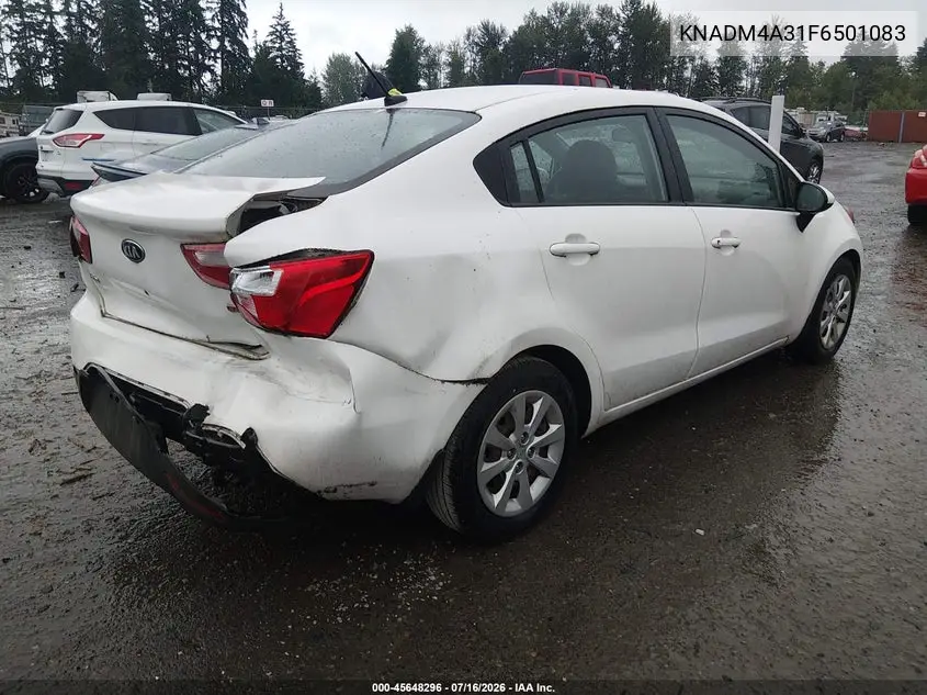 2015 Kia Rio Lx VIN: KNADM4A31F6501083 Lot: 45648296
