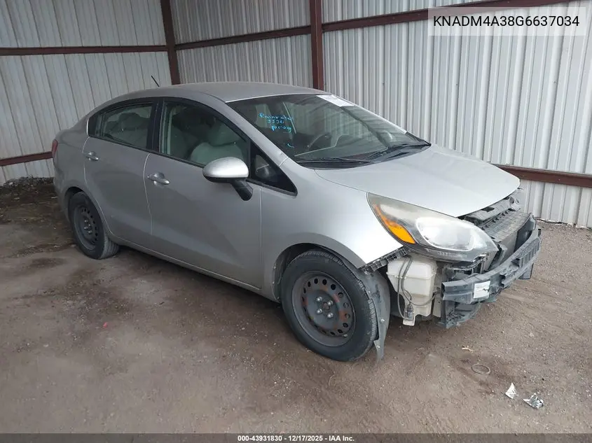 KNADM4A38G6637034 2016 Kia Rio Lx