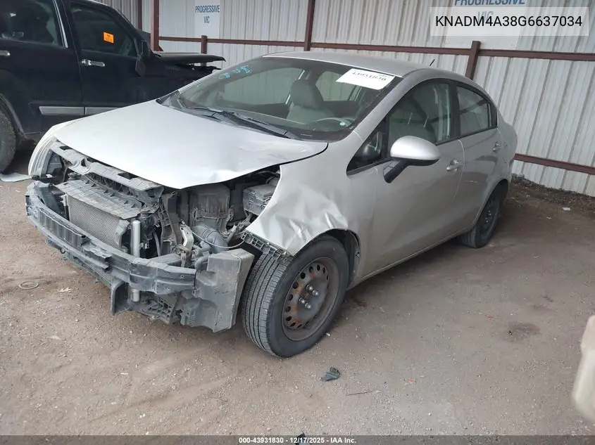 KNADM4A38G6637034 2016 Kia Rio Lx