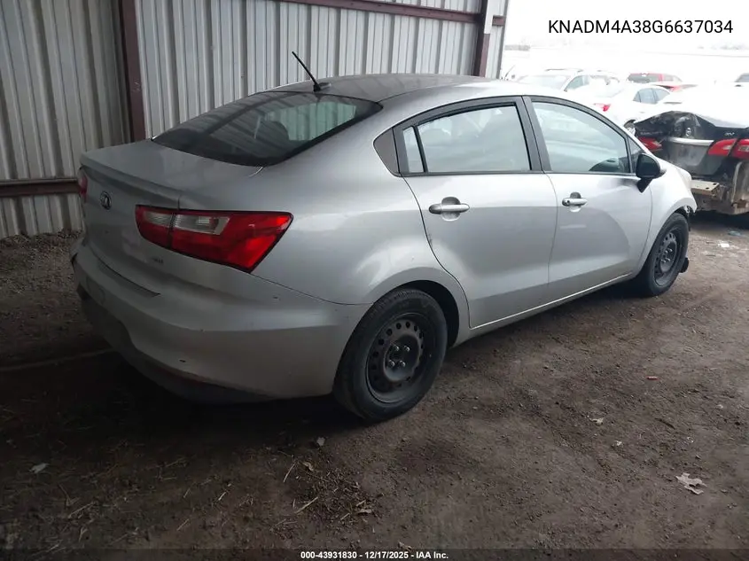 KNADM4A38G6637034 2016 Kia Rio Lx