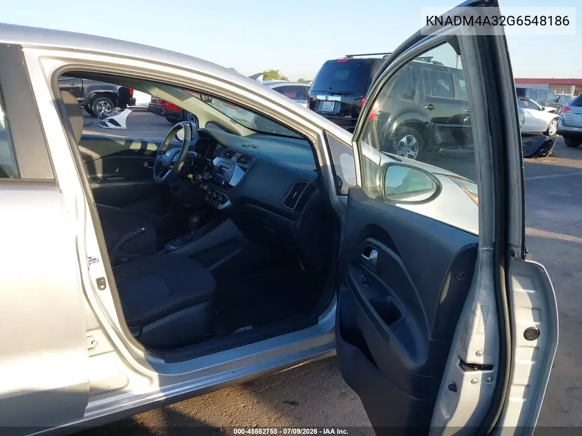 2016 Kia Rio Lx VIN: KNADM4A32G6548186 Lot: 45582755