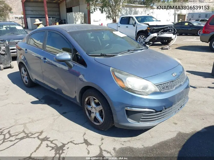 2016 Kia Rio Lx VIN: KNADM4A38G6539153 Lot: 45604112