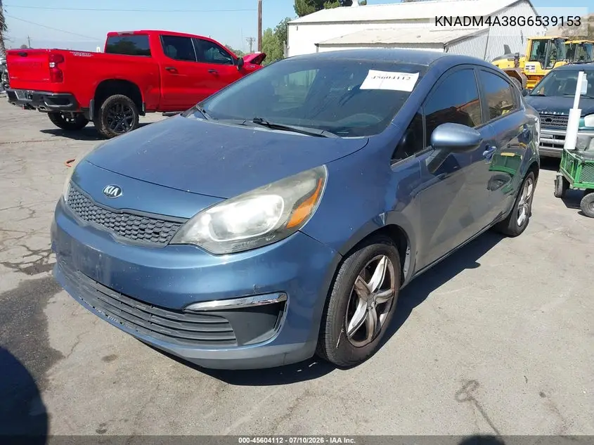 2016 Kia Rio Lx VIN: KNADM4A38G6539153 Lot: 45604112
