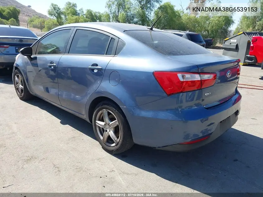 2016 Kia Rio Lx VIN: KNADM4A38G6539153 Lot: 45604112