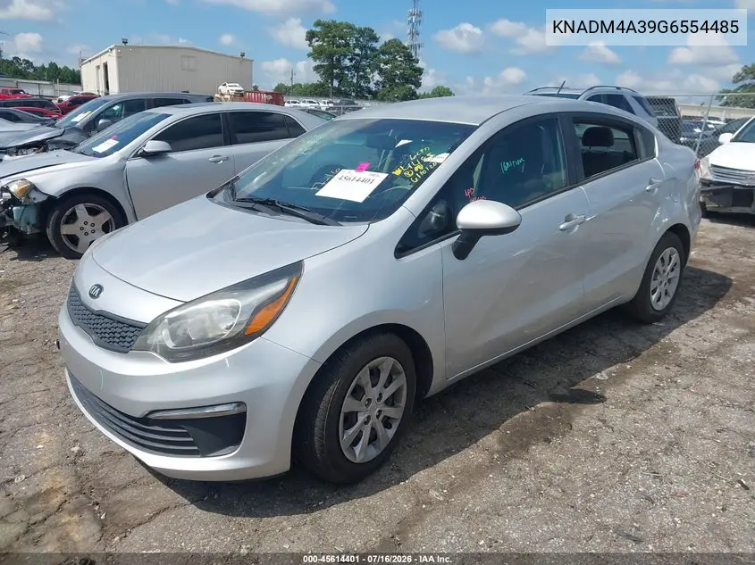 2016 Kia Rio Lx VIN: KNADM4A39G6554485 Lot: 45614401