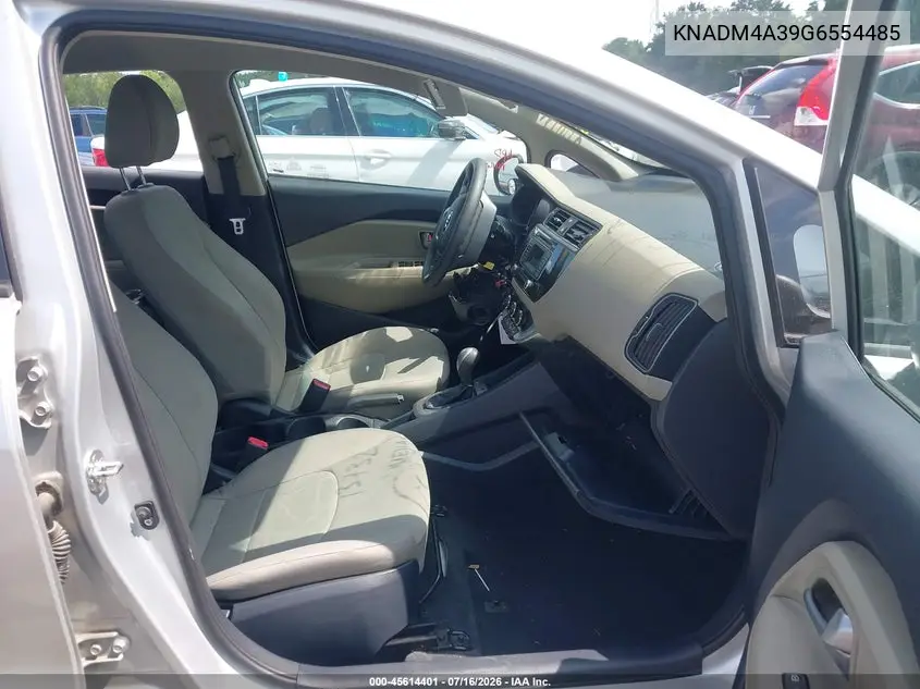 2016 Kia Rio Lx VIN: KNADM4A39G6554485 Lot: 45614401