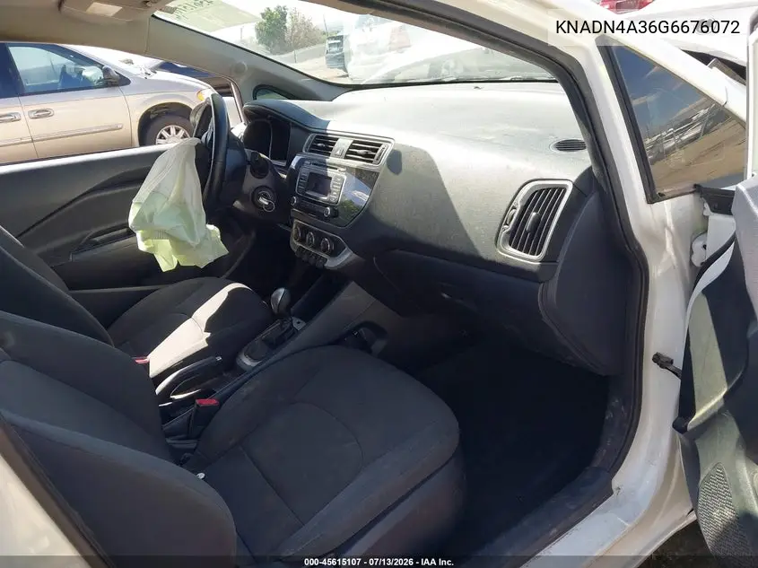 2016 Kia Rio Ex VIN: KNADN4A36G6676072 Lot: 45615107