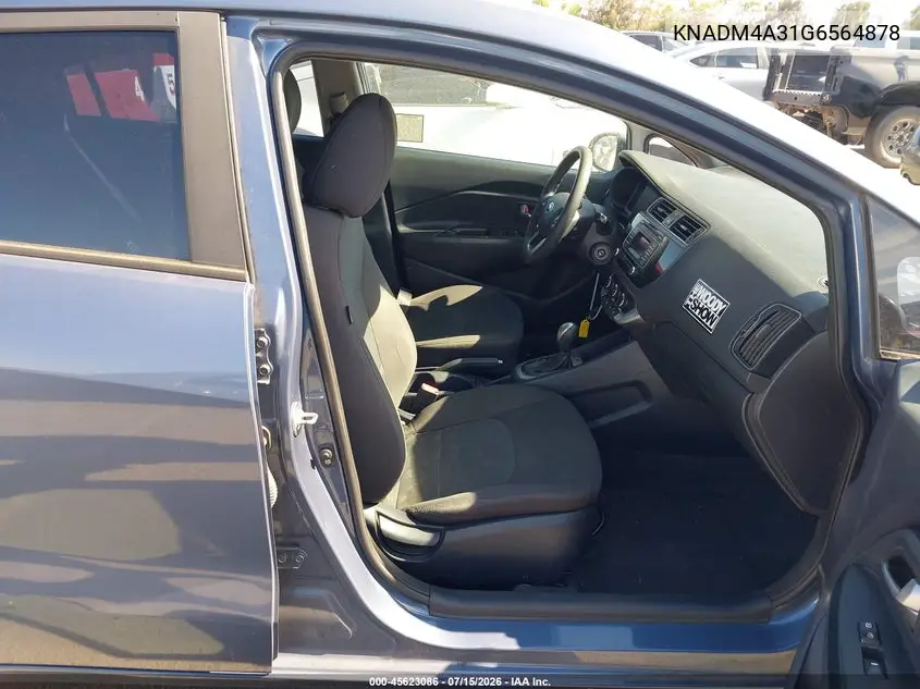 2016 Kia Rio Lx VIN: KNADM4A31G6564878 Lot: 45623086