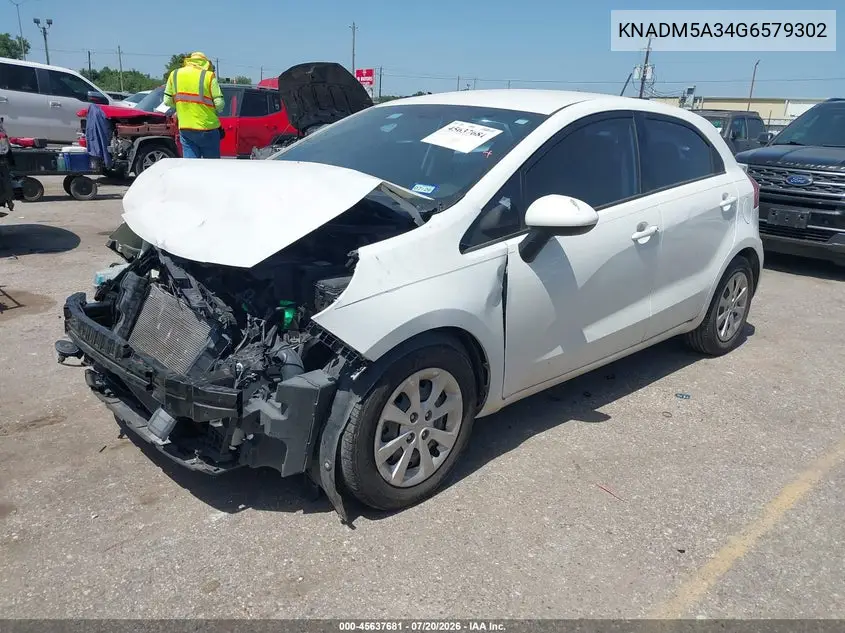 2016 Kia Rio Lx VIN: KNADM5A34G6579302 Lot: 45637681
