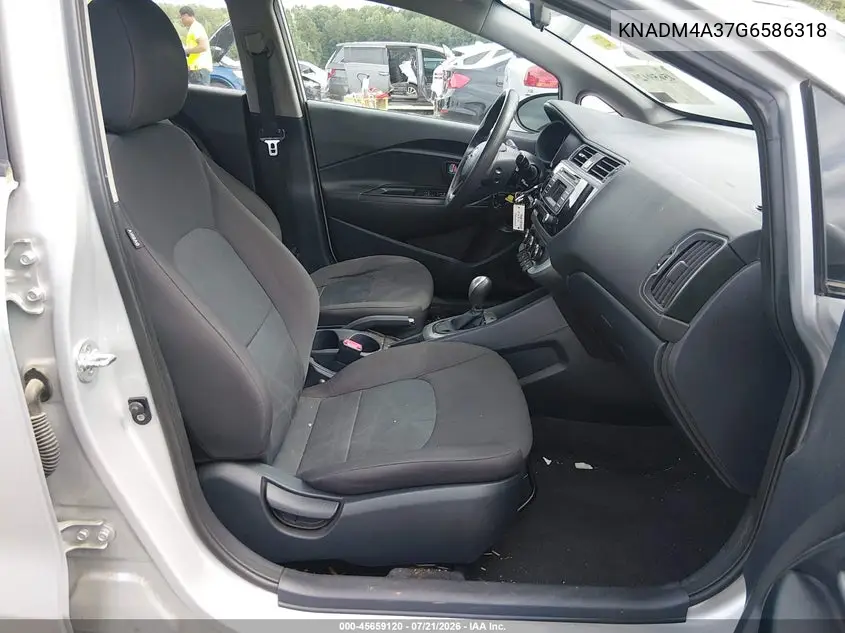 2016 Kia Rio Lx VIN: KNADM4A37G6586318 Lot: 45659120