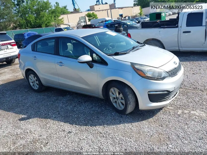 2017 Kia Rio Lx VIN: KNADM4A3XH6063523 Lot: 45335658