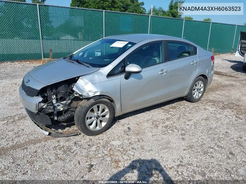 2017 Kia Rio Lx VIN: KNADM4A3XH6063523 Lot: 45335658
