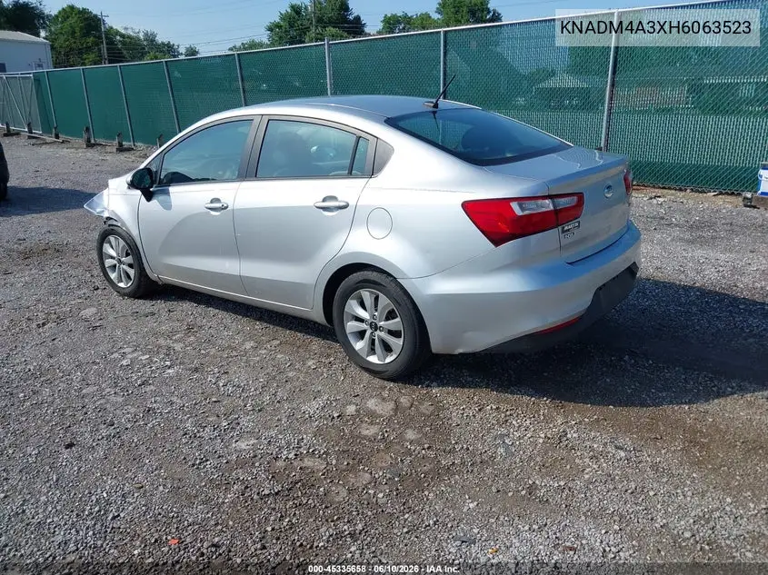2017 Kia Rio Lx VIN: KNADM4A3XH6063523 Lot: 45335658