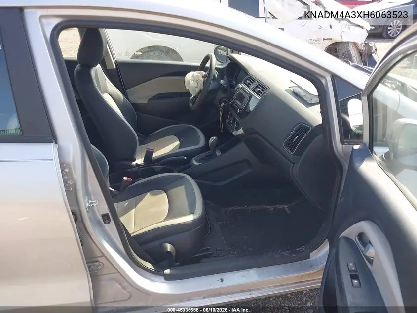 2017 Kia Rio Lx VIN: KNADM4A3XH6063523 Lot: 45335658