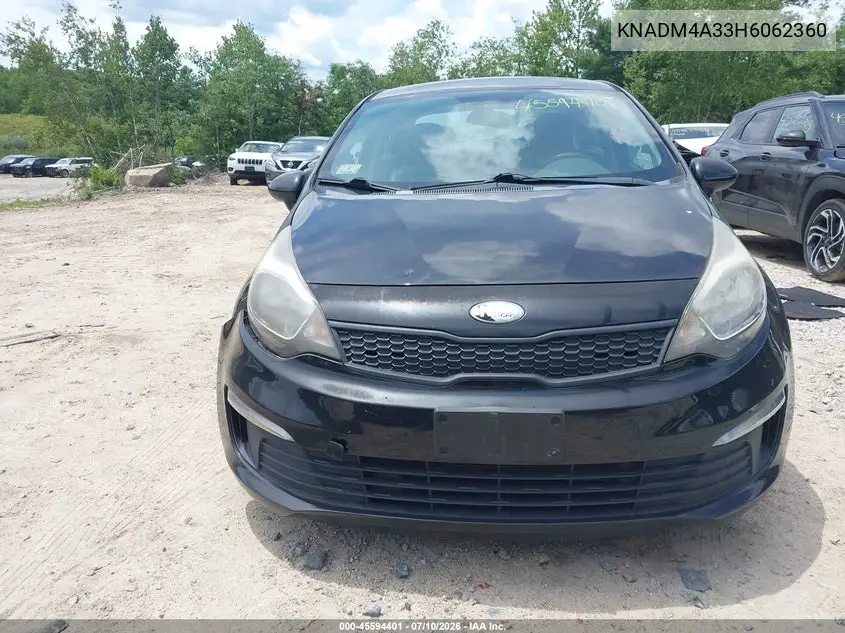 2017 Kia Rio Lx VIN: KNADM4A33H6062360 Lot: 45594401