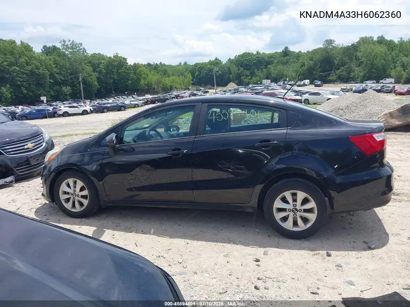 2017 Kia Rio Lx VIN: KNADM4A33H6062360 Lot: 45594401