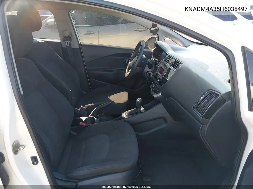 2017 Kia Rio Lx VIN: KNADM4A35H6035497 Lot: 45619588
