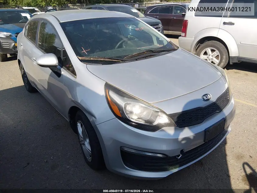 2017 Kia Rio Lx VIN: KNADM4A39H6011221 Lot: 45645119
