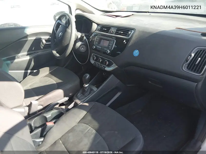2017 Kia Rio Lx VIN: KNADM4A39H6011221 Lot: 45645119
