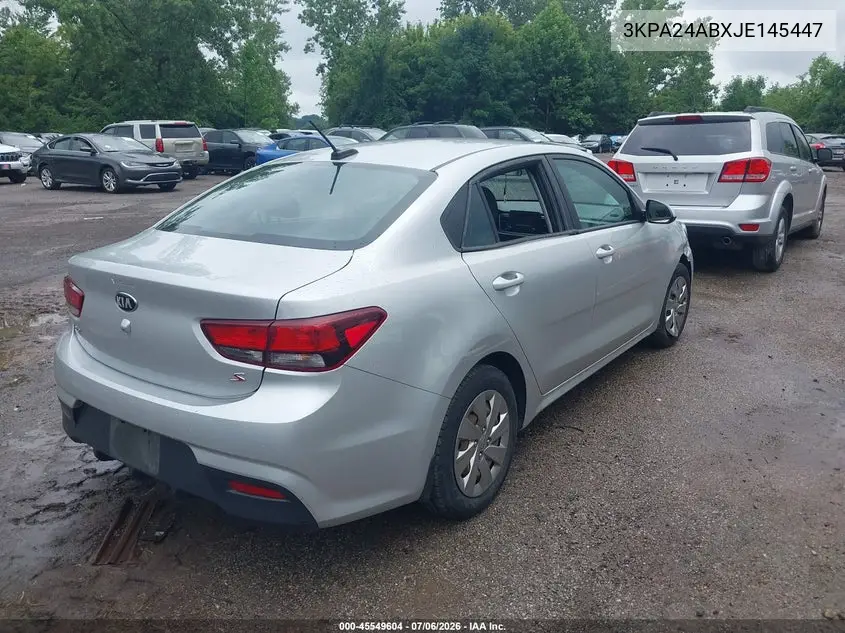 2018 Kia Rio S VIN: 3KPA24ABXJE145447 Lot: 45549604
