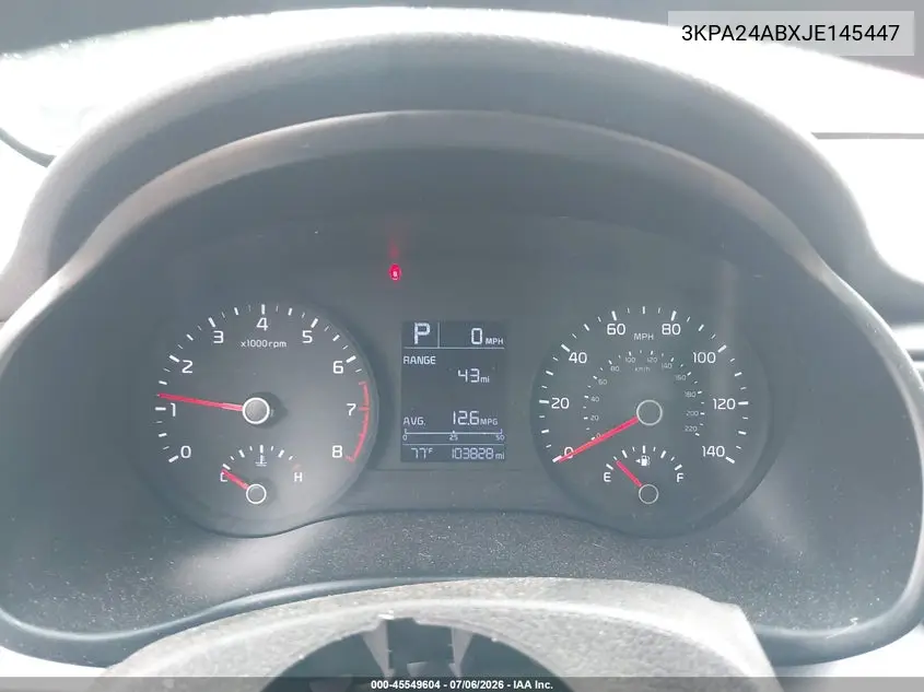 2018 Kia Rio S VIN: 3KPA24ABXJE145447 Lot: 45549604