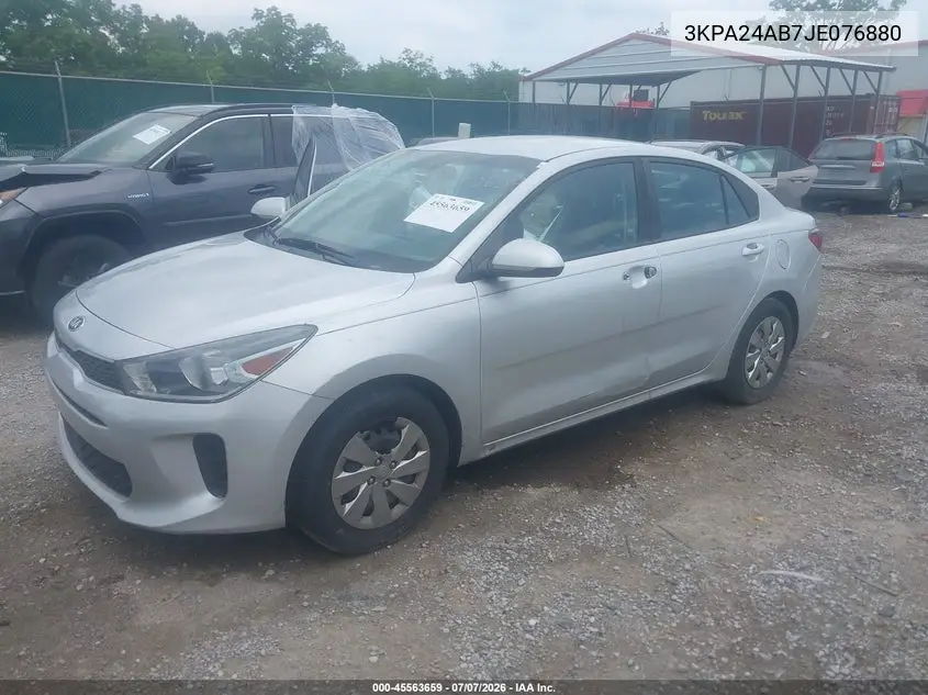 2018 Kia Rio S VIN: 3KPA24AB7JE076880 Lot: 45563659