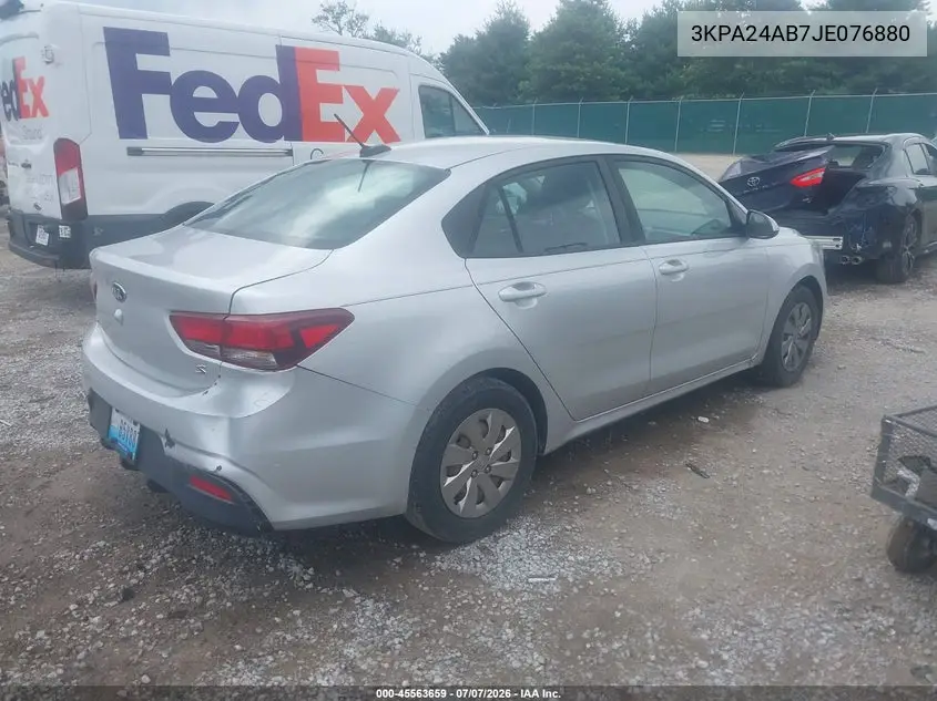 2018 Kia Rio S VIN: 3KPA24AB7JE076880 Lot: 45563659