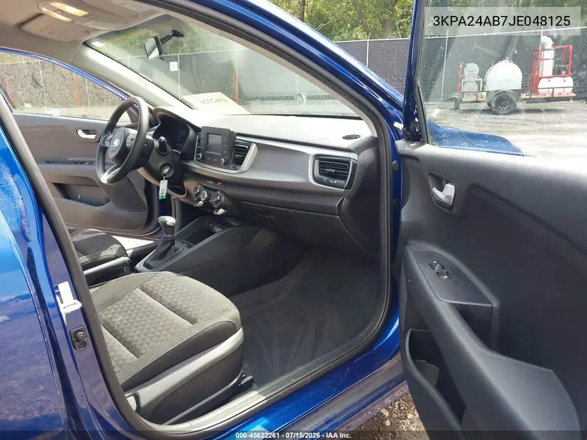 2018 Kia Rio S VIN: 3KPA24AB7JE048125 Lot: 45622261