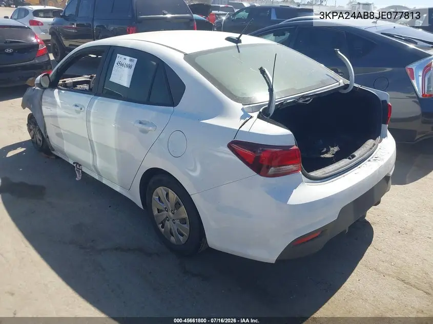 2018 Kia Rio S VIN: 3KPA24AB8JE077813 Lot: 45661800