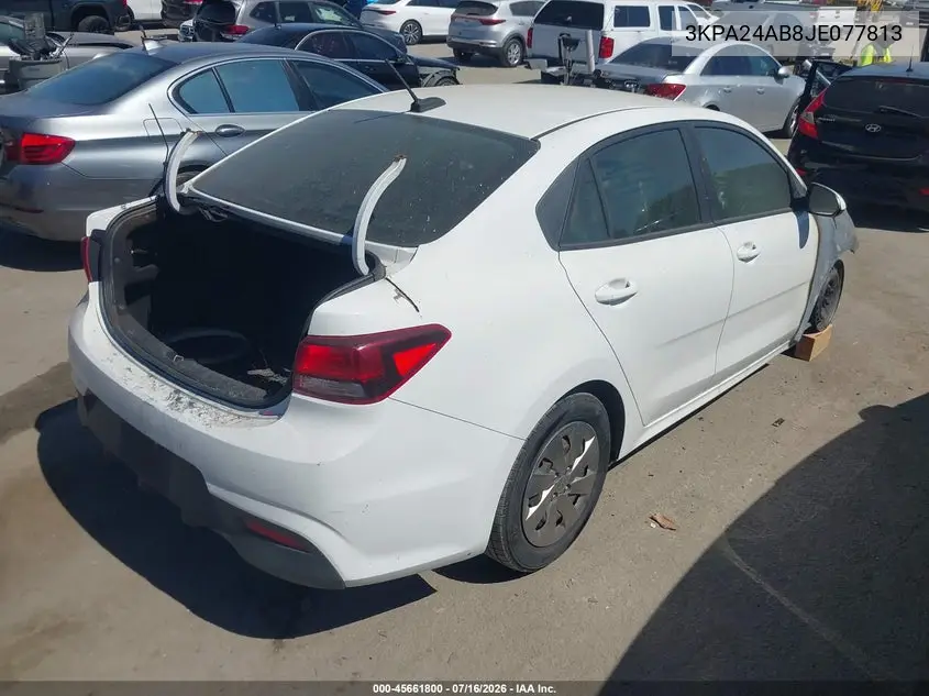 2018 Kia Rio S VIN: 3KPA24AB8JE077813 Lot: 45661800