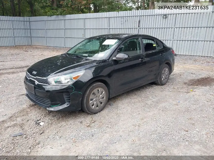 3KPA24AB1KE231635 2019 Kia Rio Lx