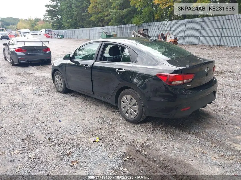 3KPA24AB1KE231635 2019 Kia Rio Lx