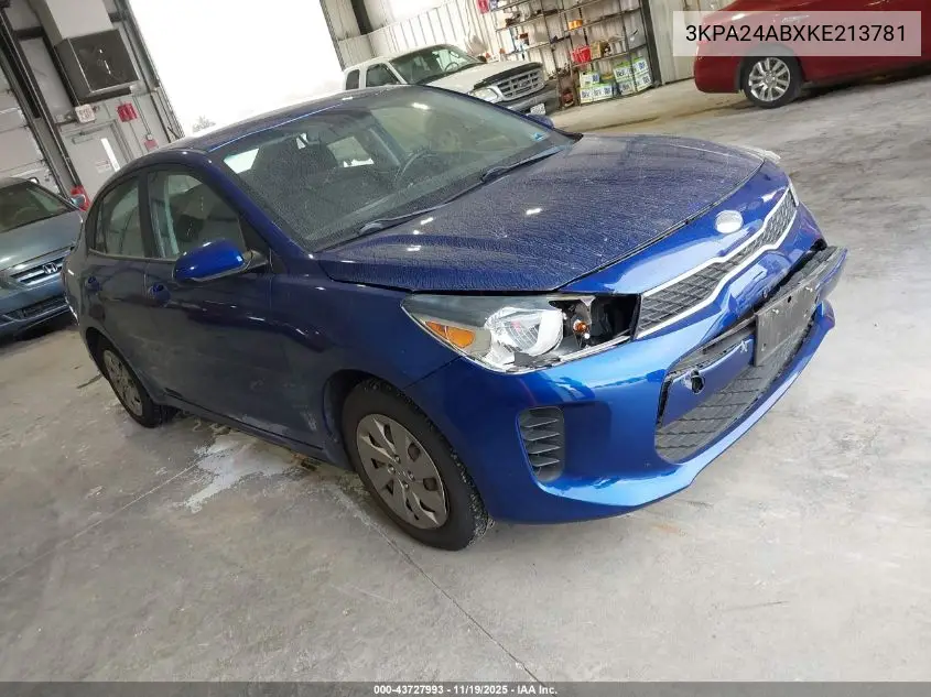 3KPA24ABXKE213781 2019 Kia Rio S