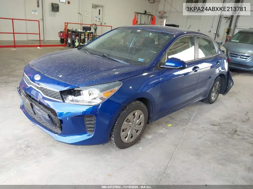 3KPA24ABXKE213781 2019 Kia Rio S